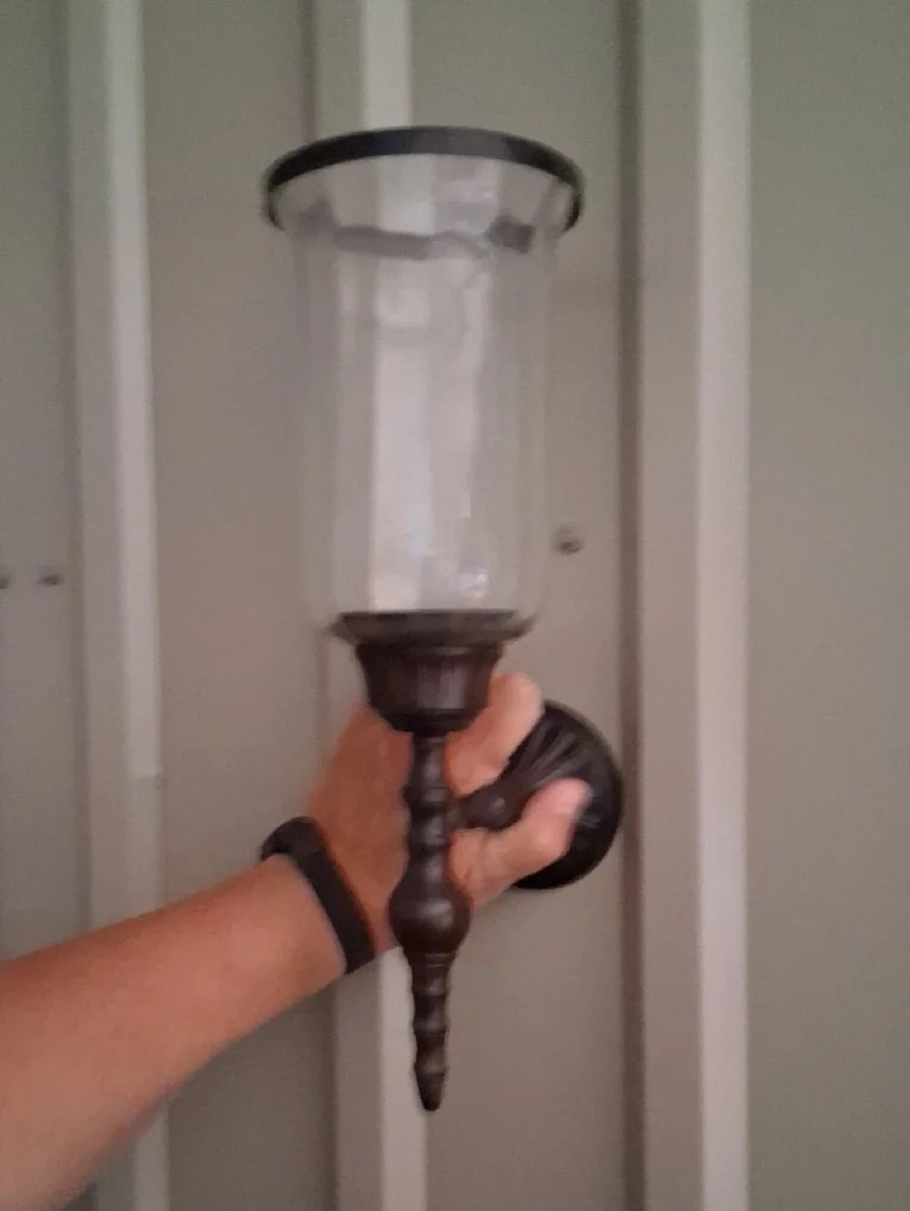 Bronze-Tone Wall Sconce Pair with Clear Glass Shades - Home Accents